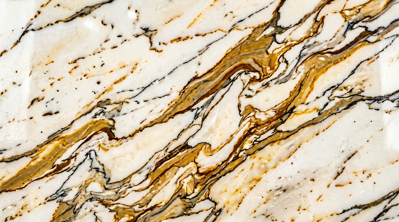Polished interior stone detail